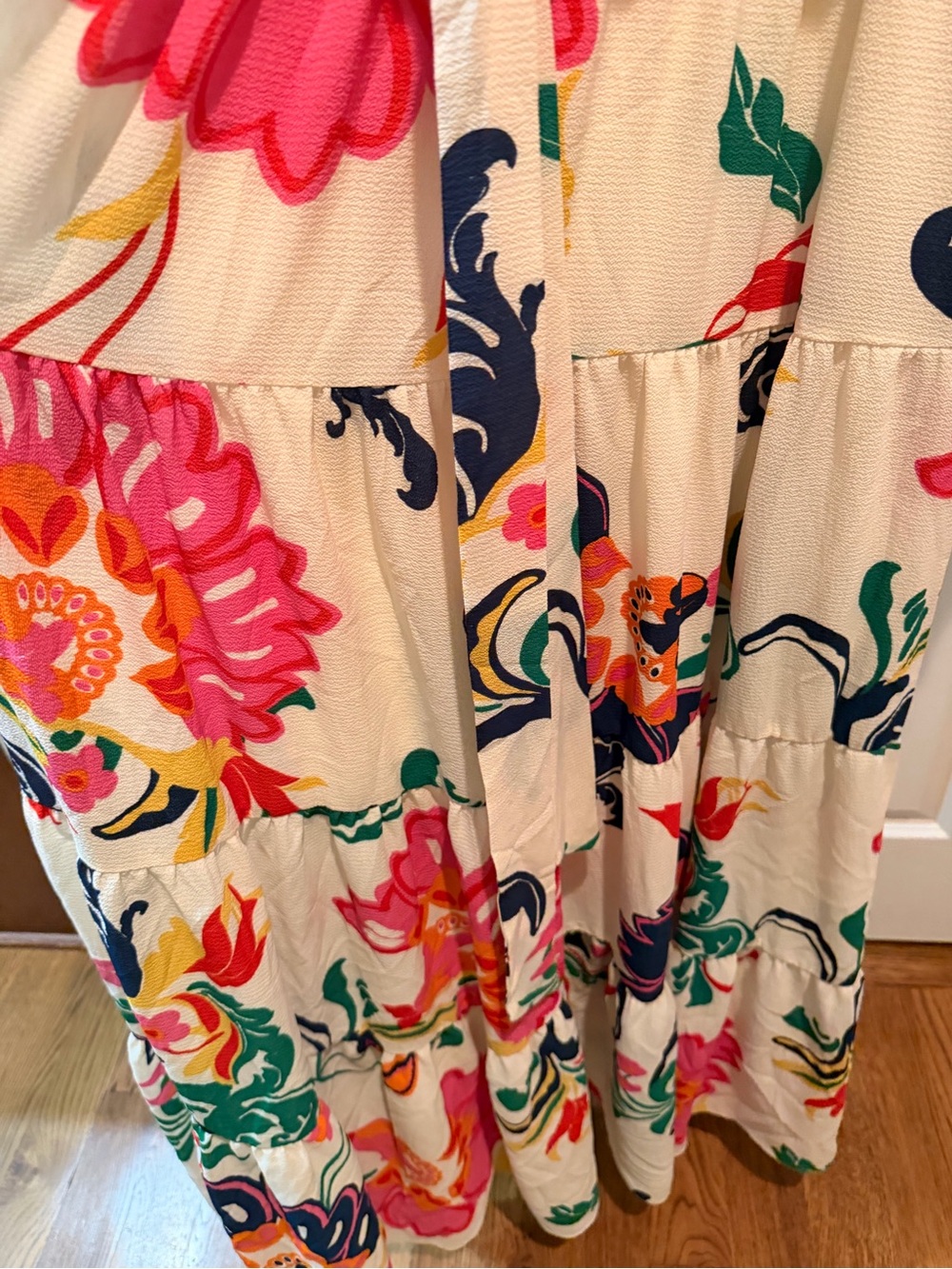 Premier Cream Maxi Dress with Multicolor Floral Print - Picture 5 of 7